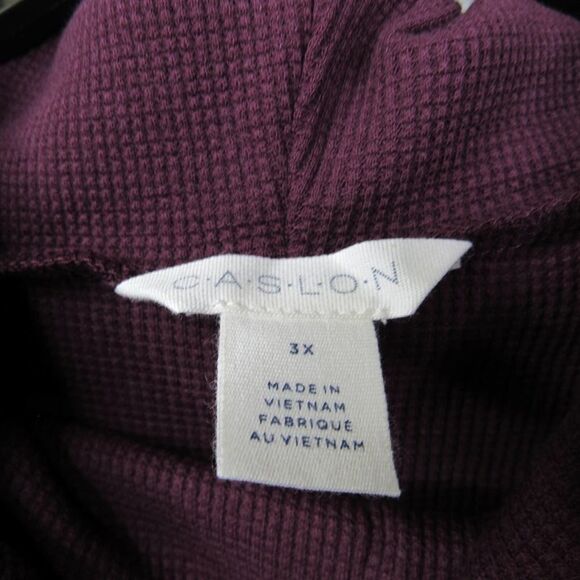 Caslon Turtleneck Long Sleeve Women's Top in Maroon - Picture 3 of 4